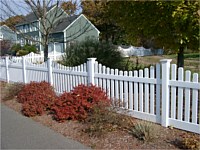 <b>Scalloped White PVC Dog Earred Picket Fence</b>